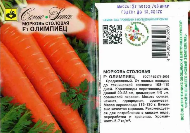 Описание сорта моркови Тушон