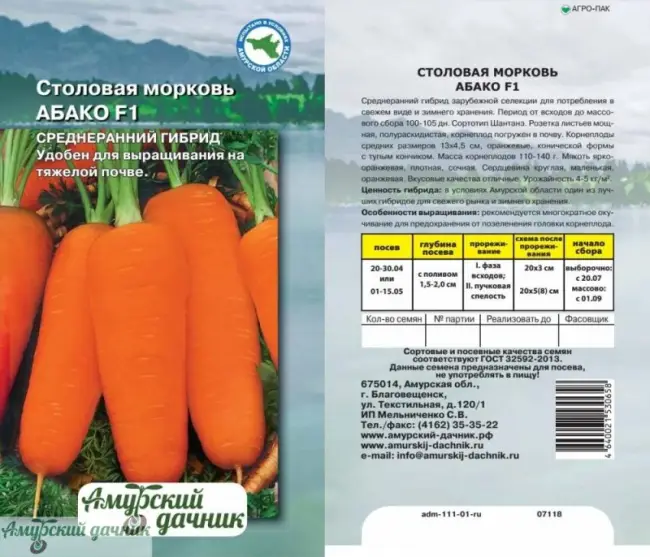 Сорт: ВАРМИЯ (Морковь) | ФГБУ Госсорткомиссия